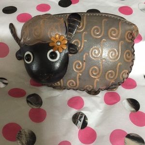 Leather Black sheep coin purse